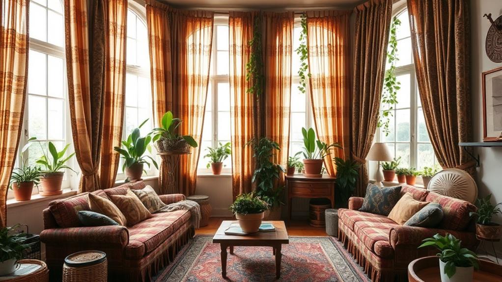 bohemian style window treatments