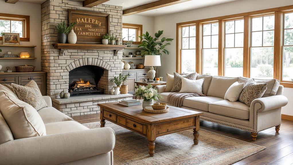 charming farmhouse living decor