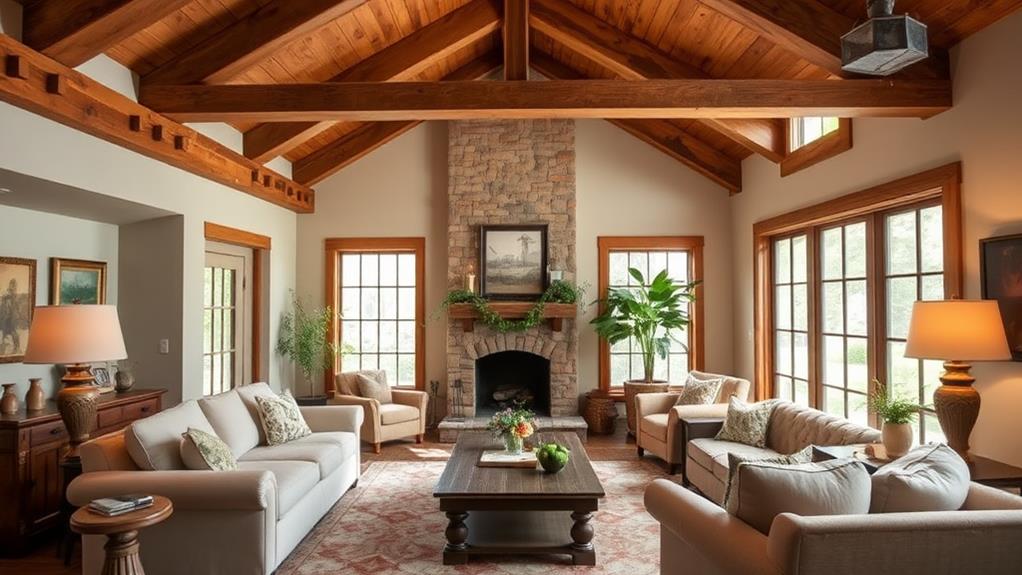 charming rustic timber beams