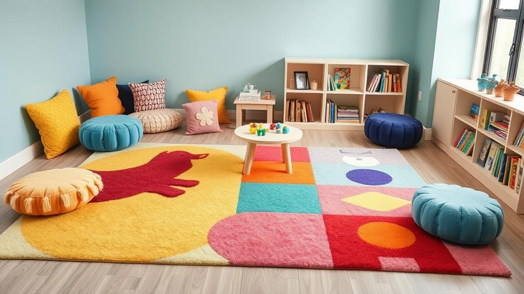 colorful playroom floor coverings