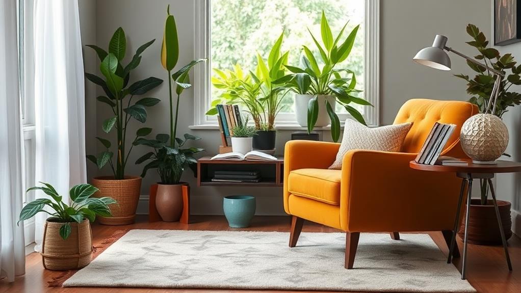 comfortable reading corner setup