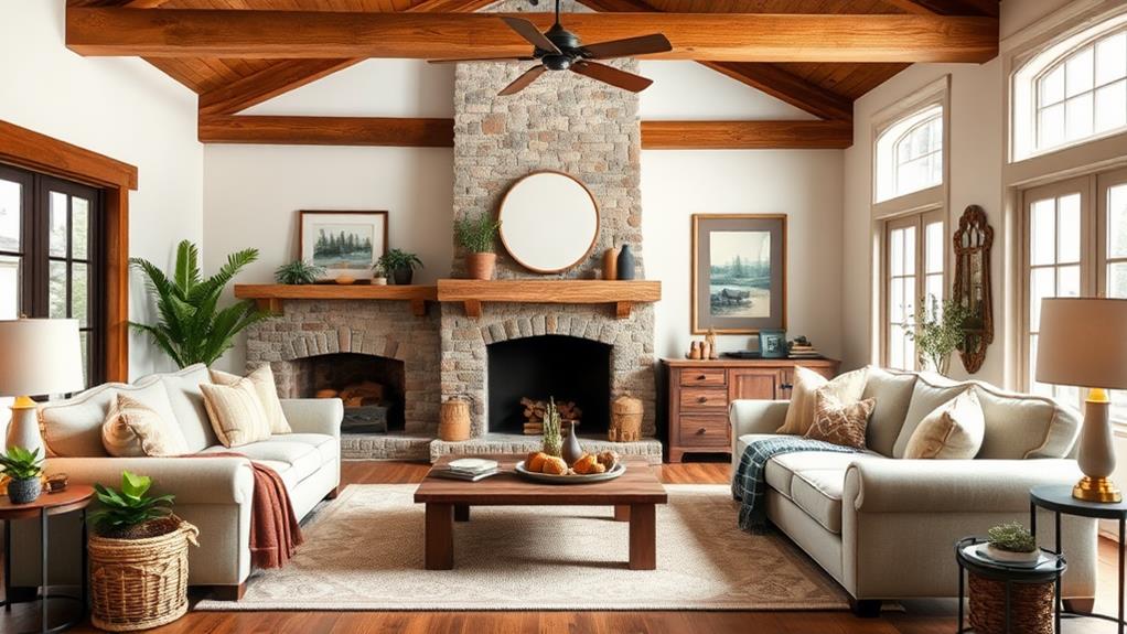 contemporary rustic hearth design