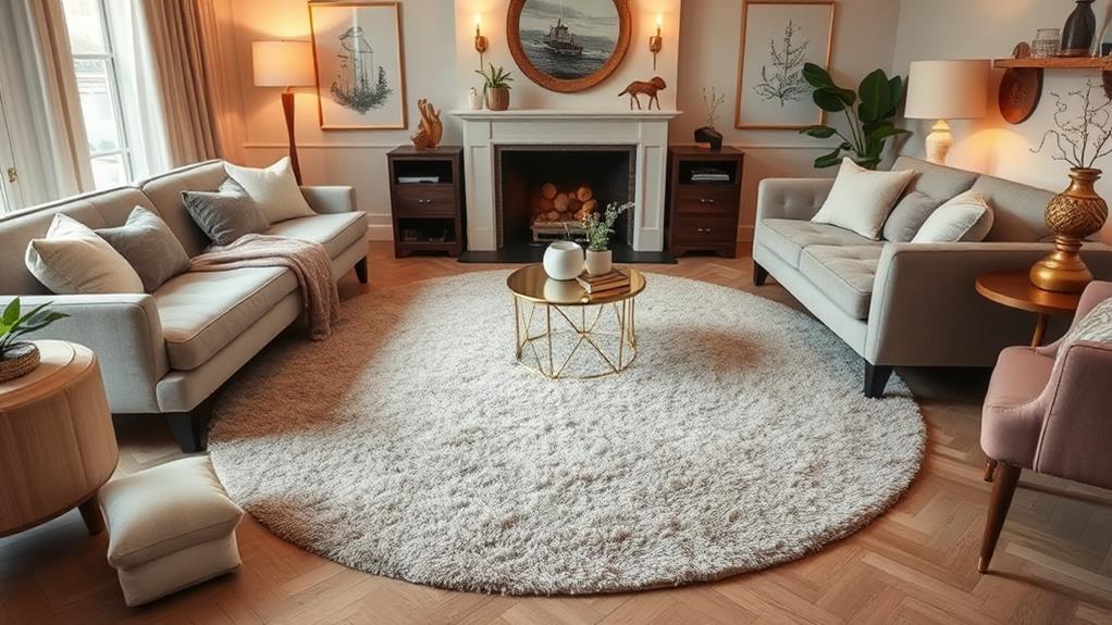 cozy circular carpet comfort