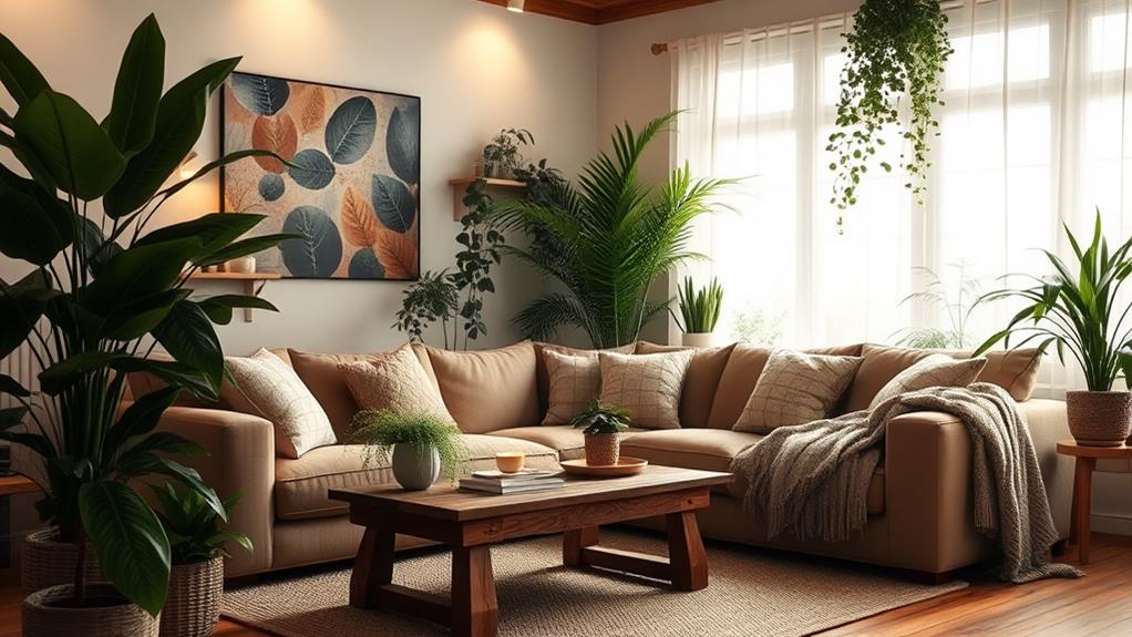 cozy indoor plant selection