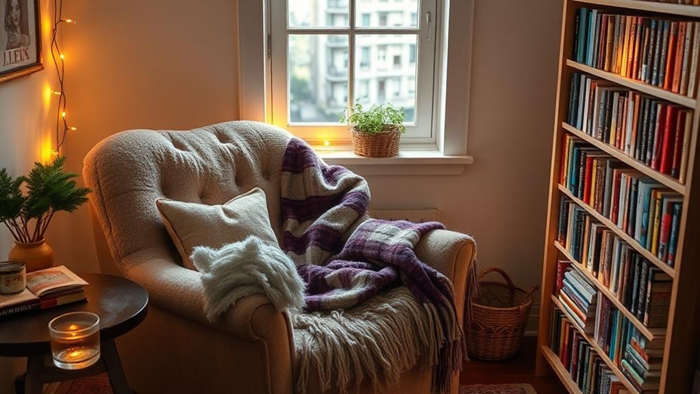 cozy reading space setup