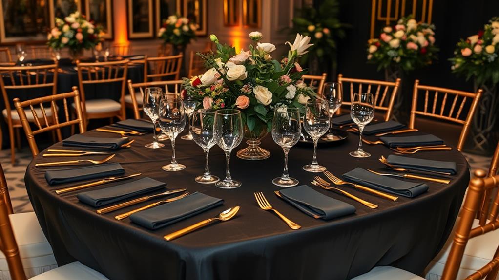 elegant dining arrangements displayed