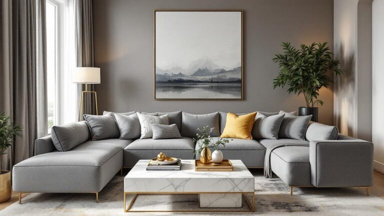 elegant grey gold decor