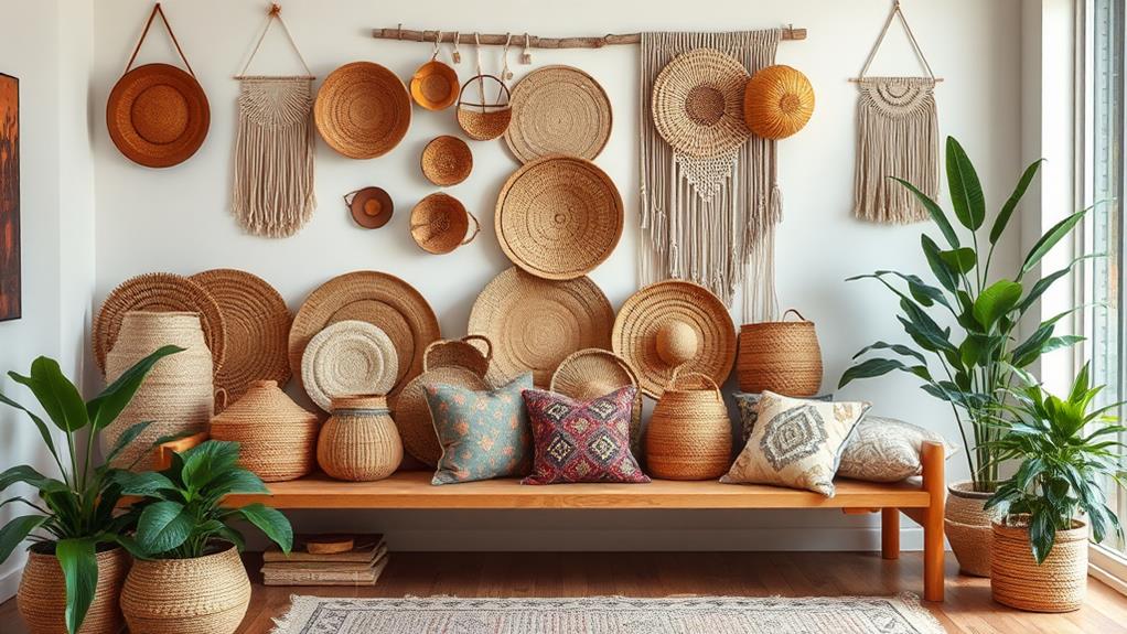 handcrafted natural fiber baskets