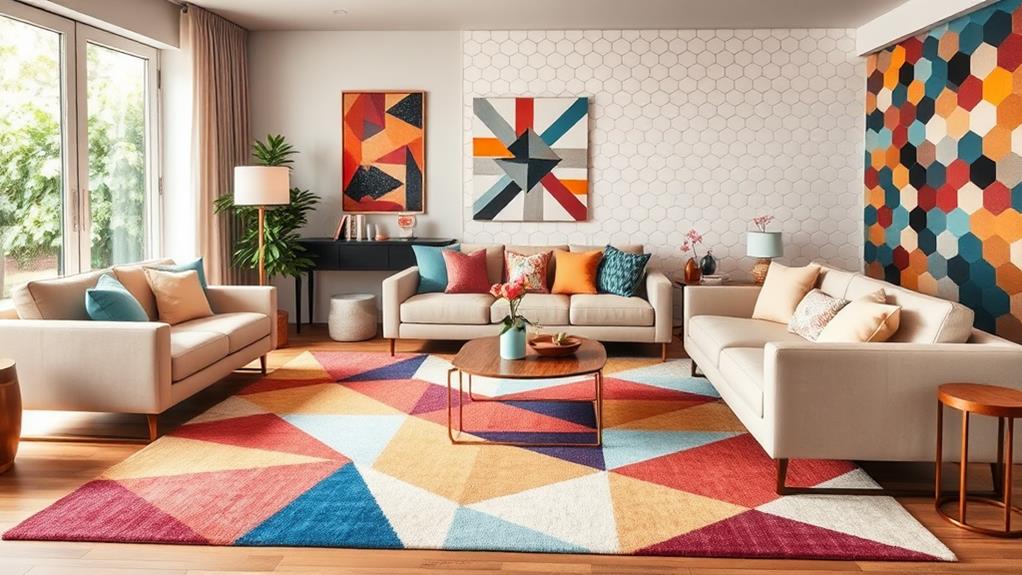 incorporate geometric designs creatively