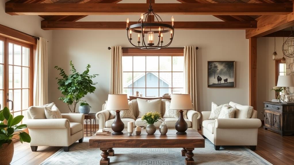 rustic farmhouse lighting design