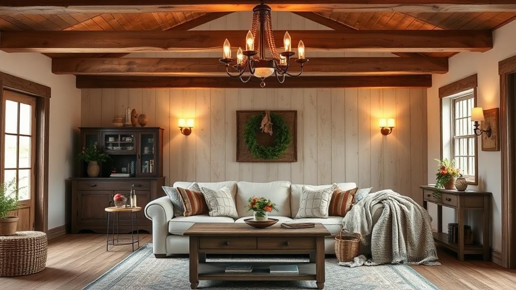 rustic farmhouse lighting design