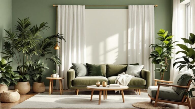 sage green living room inspiration