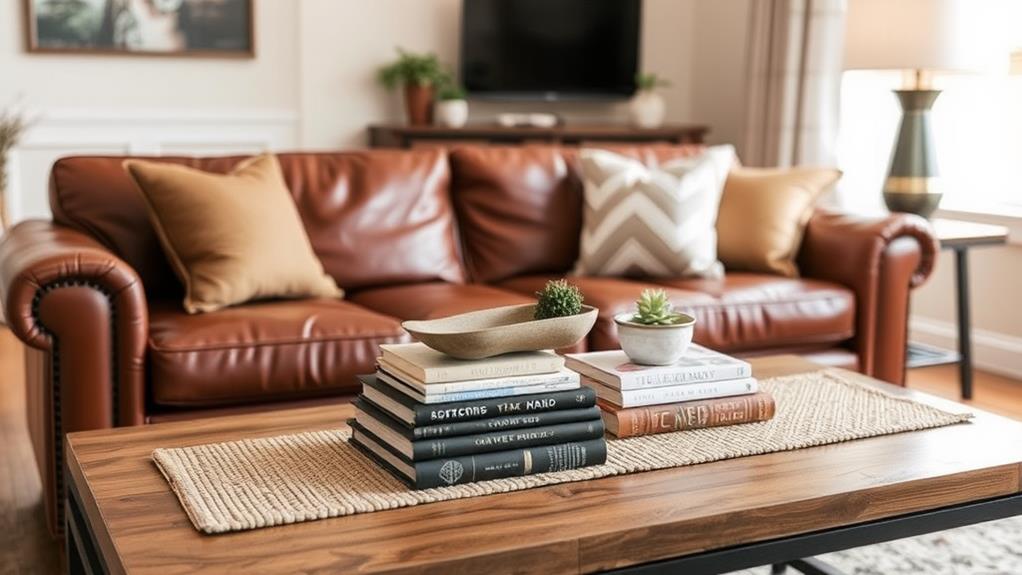 stylish coffee table arrangement