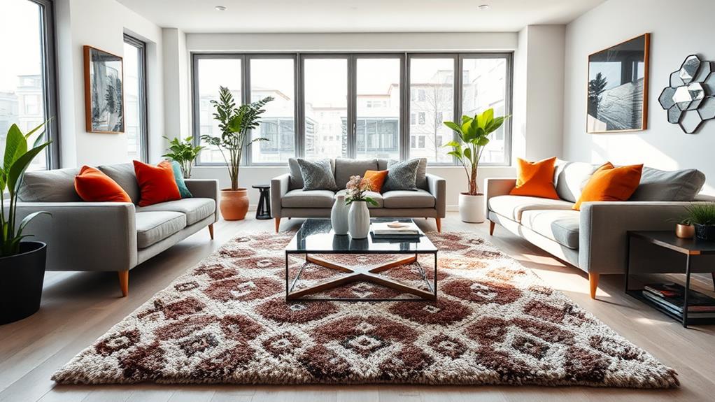 transform spaces with rugs