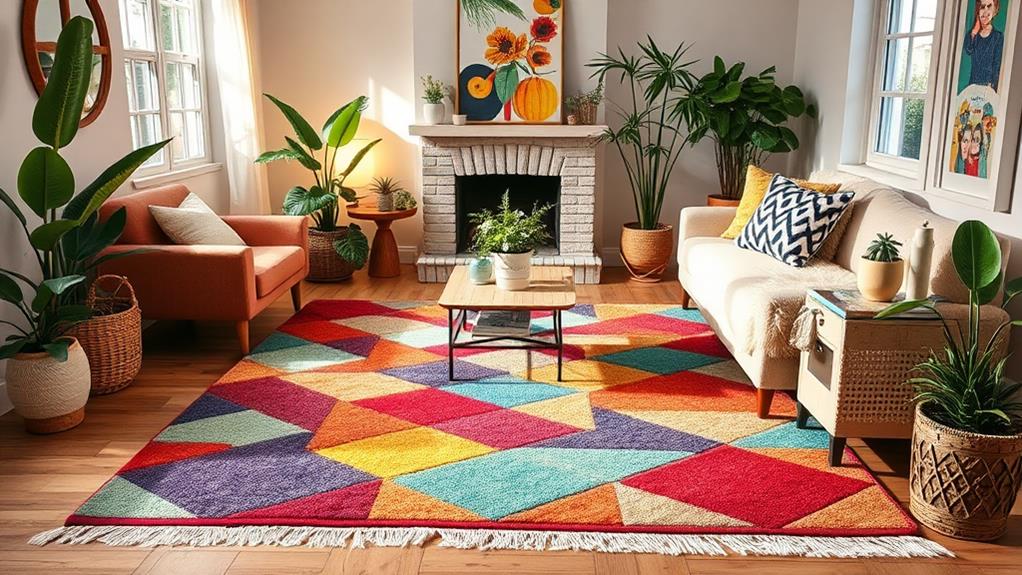 vibrant colorful rugs collection