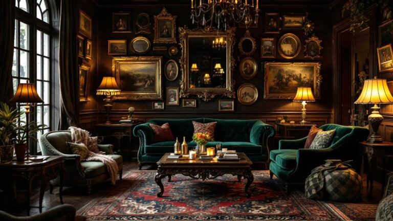 vintage moody living room decor