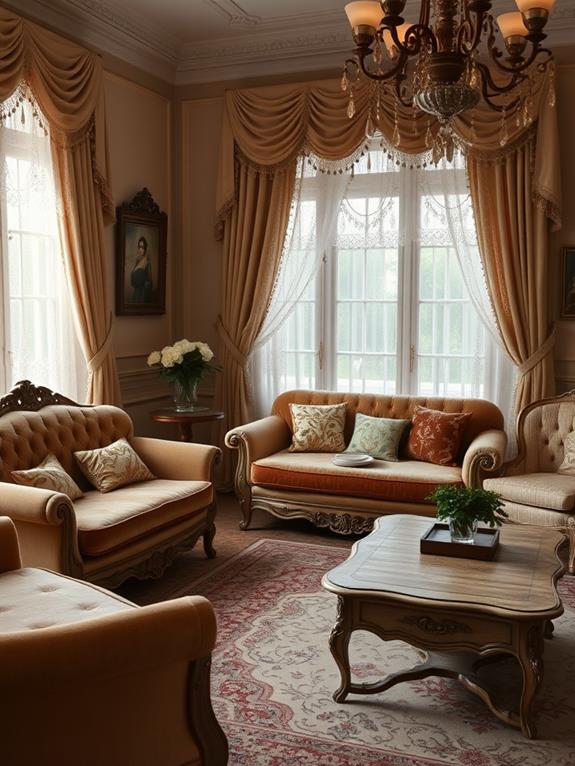 beige vintage inspired room designs