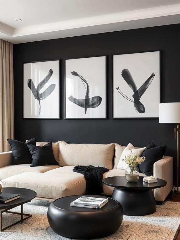 black and white decor