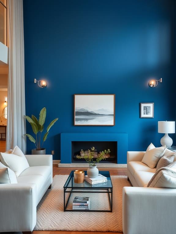 blue accent wall design