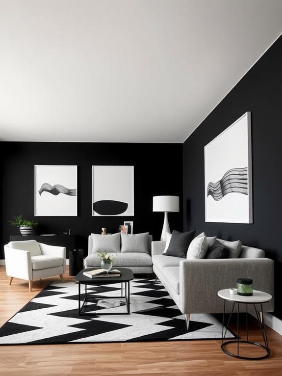 bold statement black wall