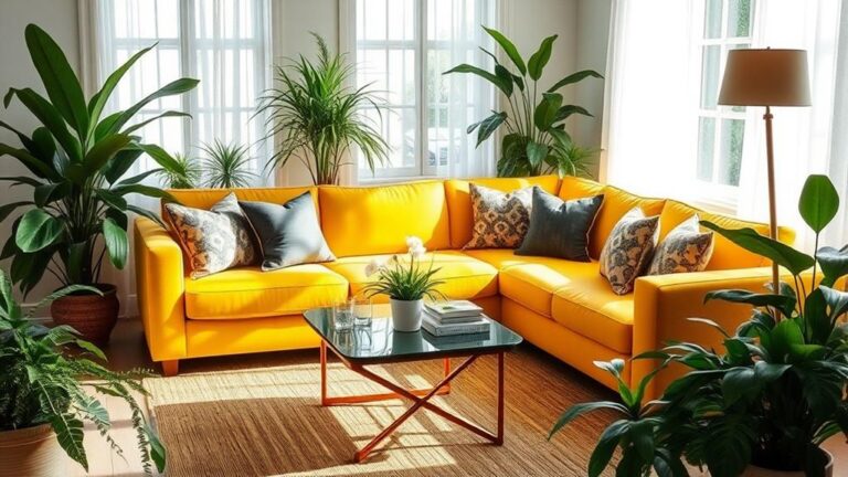 chic yellow couch inspirations