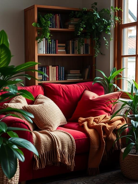 comfortable book corner