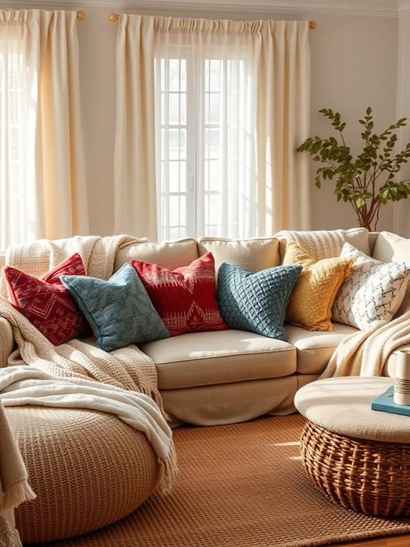 comfortable decorative cushions