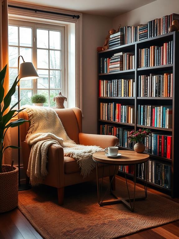 comfortable reading space