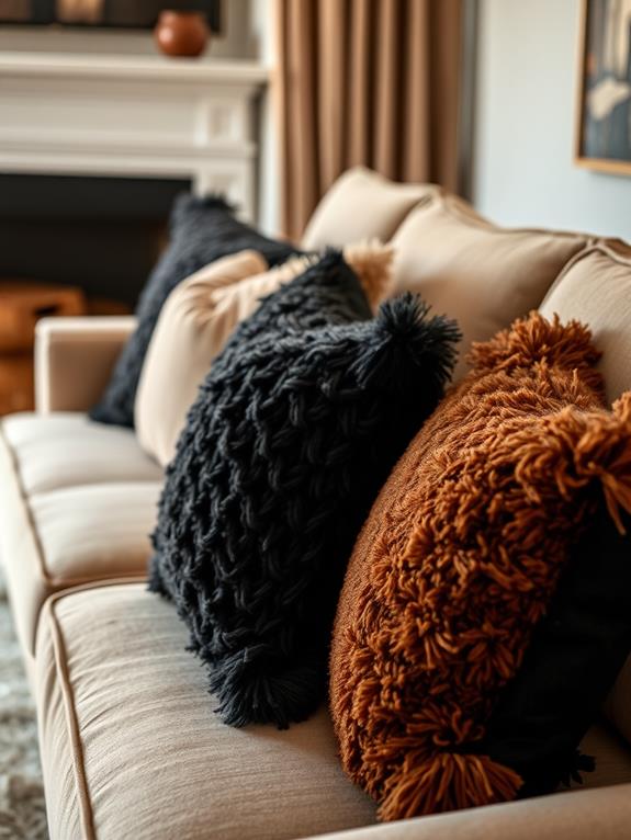 cozy decorative cushion accents