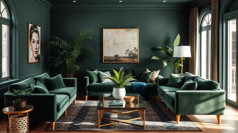 dark green living room inspiration