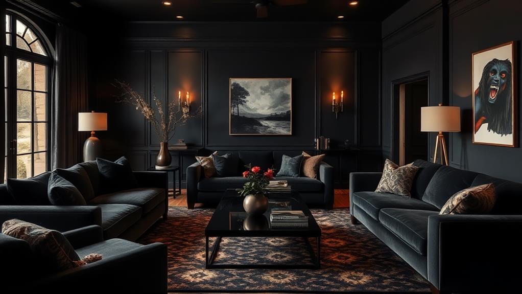 25 Black Living Room Ideas
