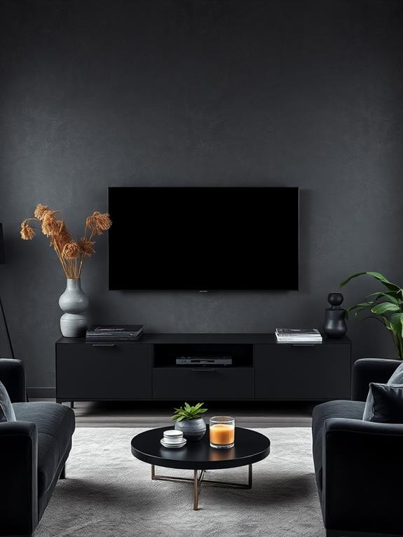 elegant black media storage