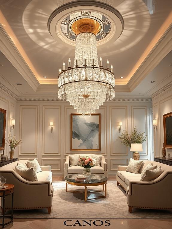 elegant crystal ceiling lights