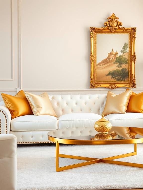 elegant golden decorative touches