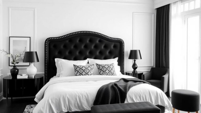 elegant monochrome bedroom designs