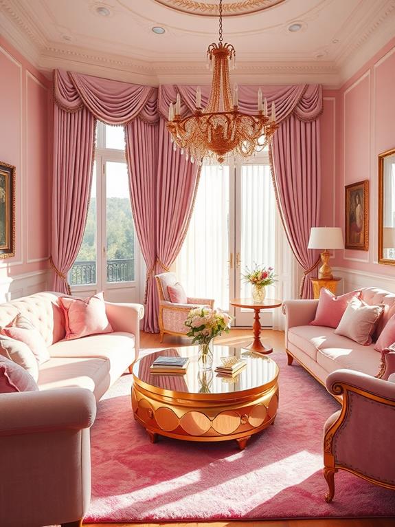 elegant pink gold palette