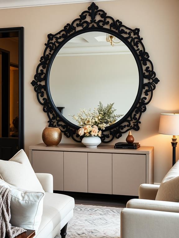 elegant reflective wall art