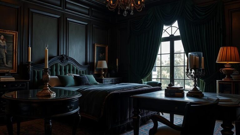 gothic inspired bedroom aesthetics