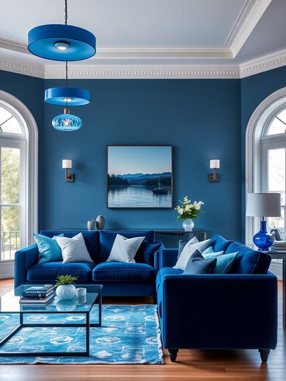 illuminating blue lighting fixtures