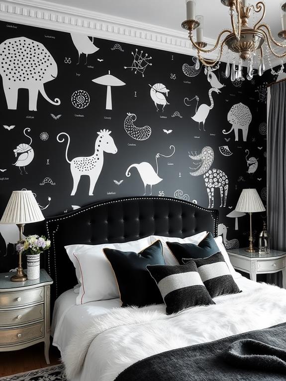 elegant dark decor elements