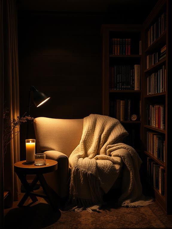 warm literary escape space