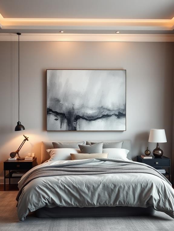 elegant grey wall decor