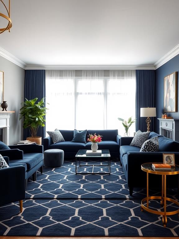 navy blue furniture collection