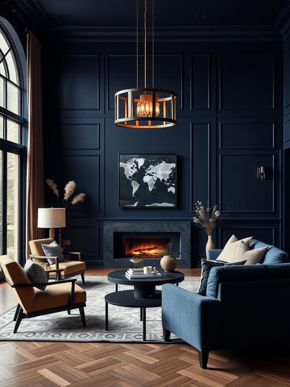 navy blue light fixtures