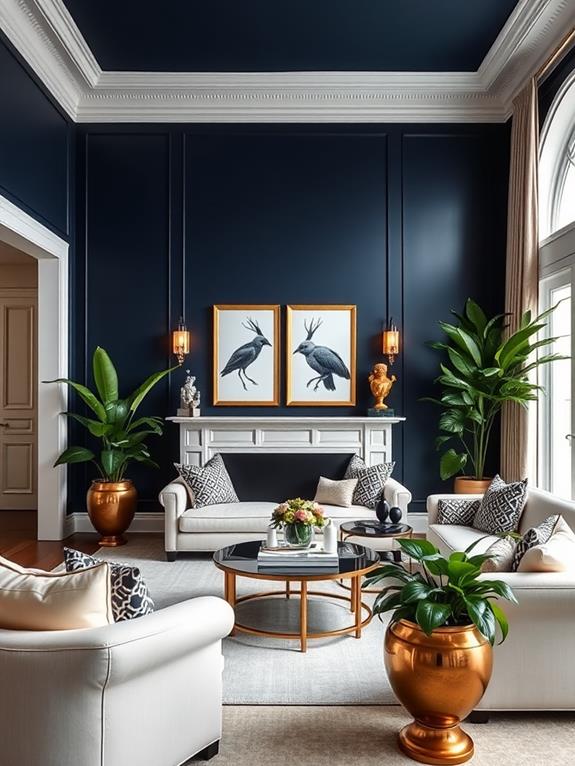 navy blue wall color