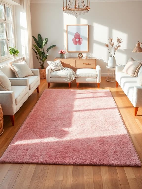 soft pink area rugs