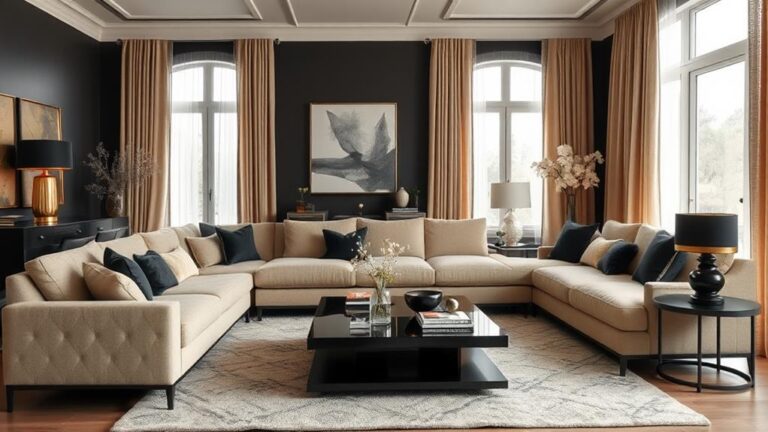 stylish black beige decor