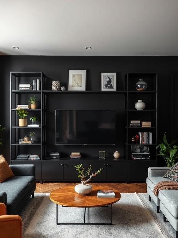 stylish black storage options