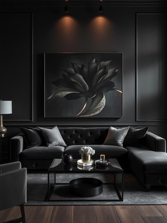 stylish black wall decor