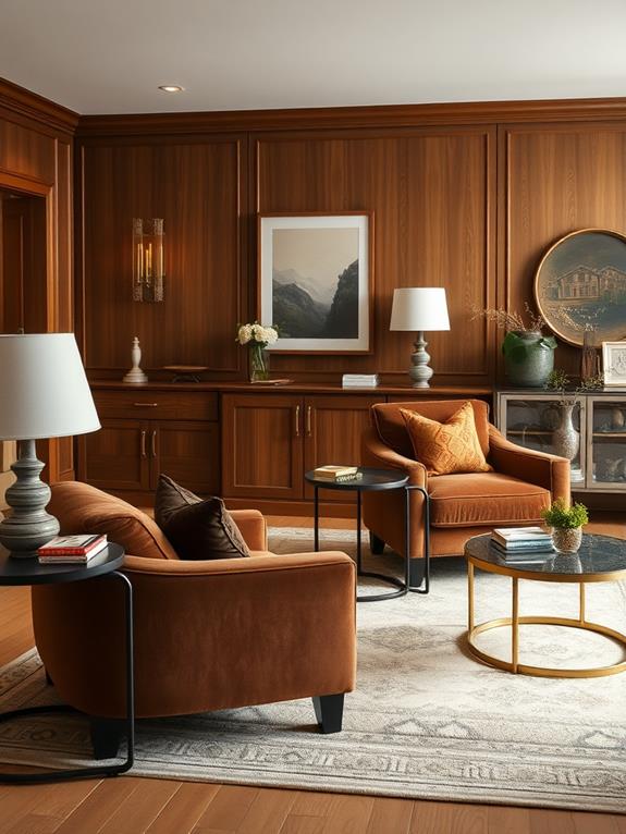 stylish brown accent chairs